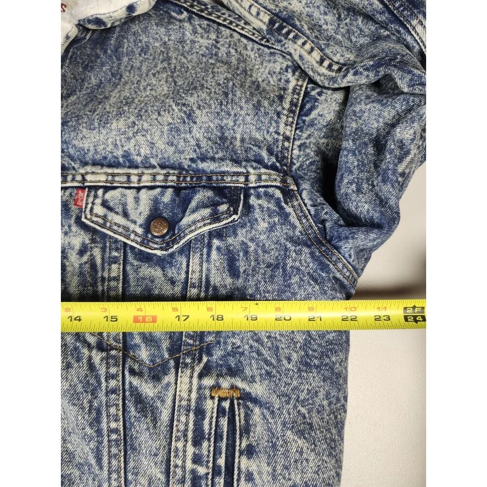 Vintage Levi's Sherpa Lined Denim‎ Trucker Jacket Type III USA Men's M 70609 90s